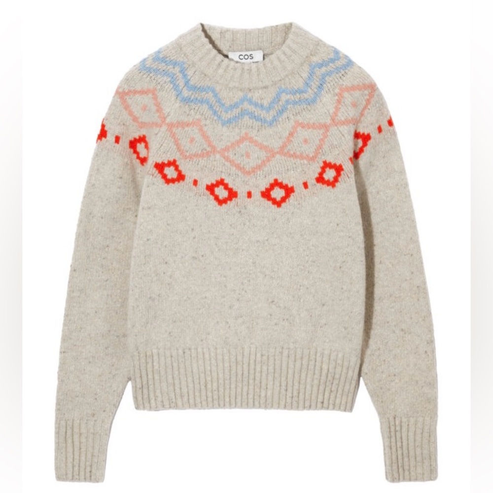 COS Fair Isle Merino Wool Festive Sweater